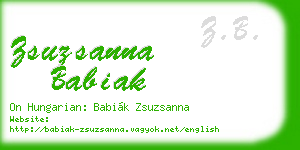 zsuzsanna babiak business card